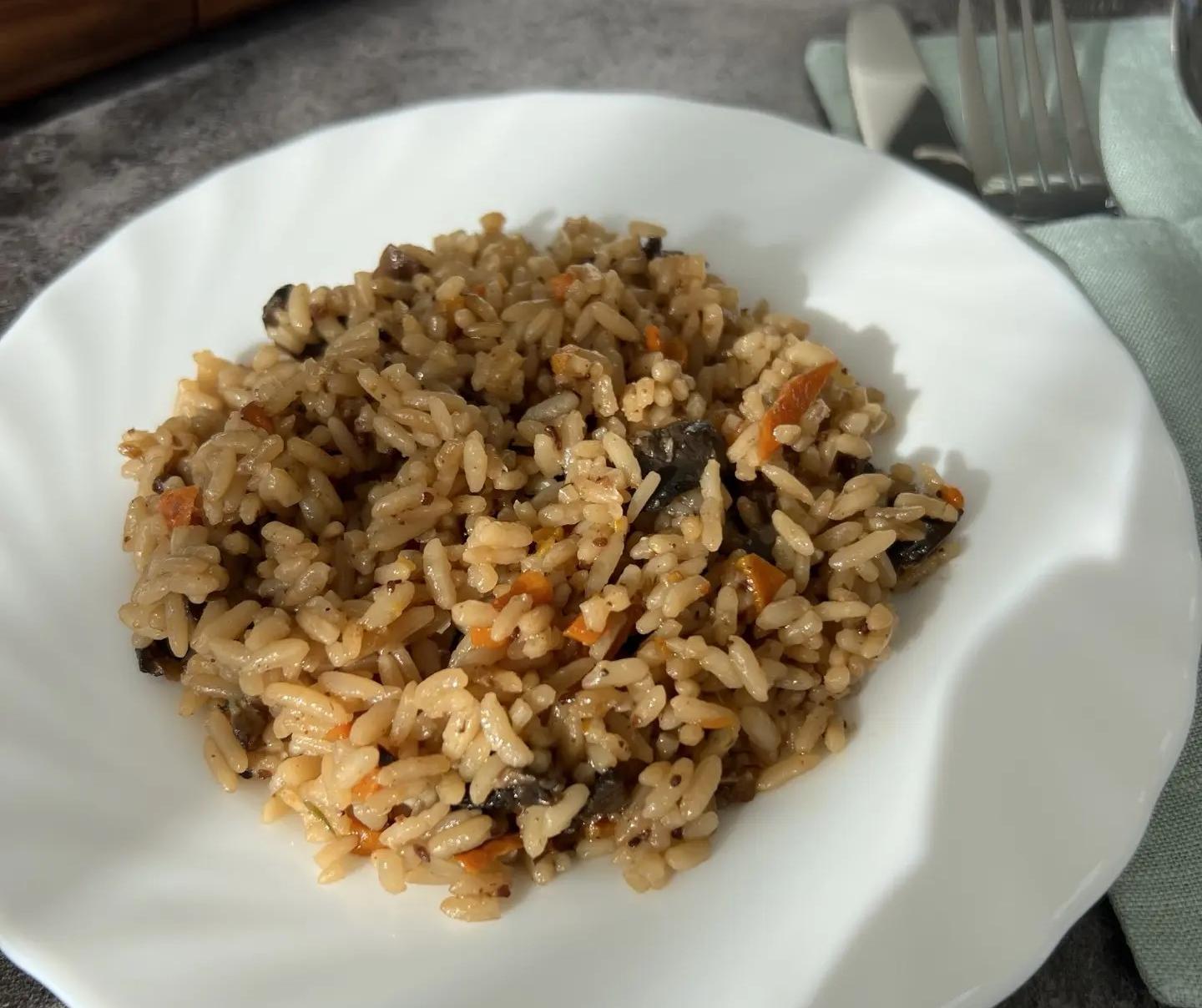 Плов с грибами